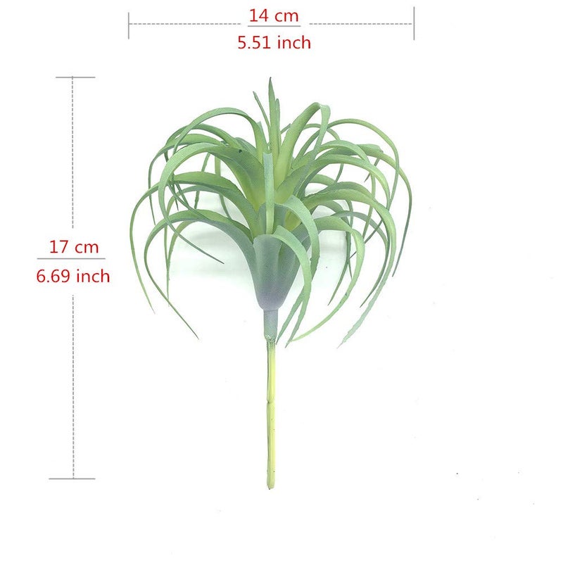EBUYOM 2 PCS Artificial Succulents Plants Real Touch Lifelike Succulants Plants Faux Greenery Plants Garden DIY Home Office Decoration Ornament (Air Plant) - Image 2
